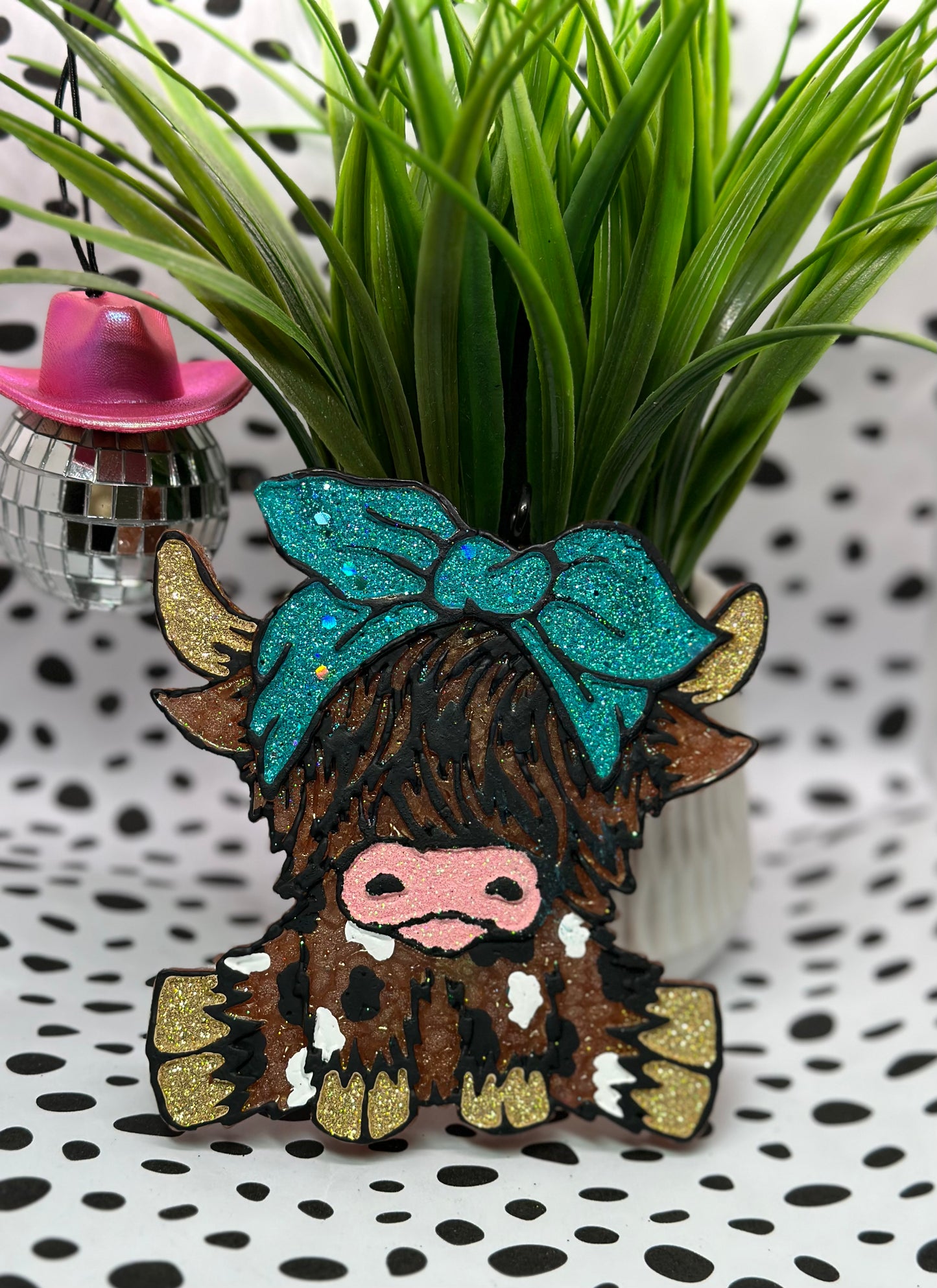 Highland Cow with Bow #2