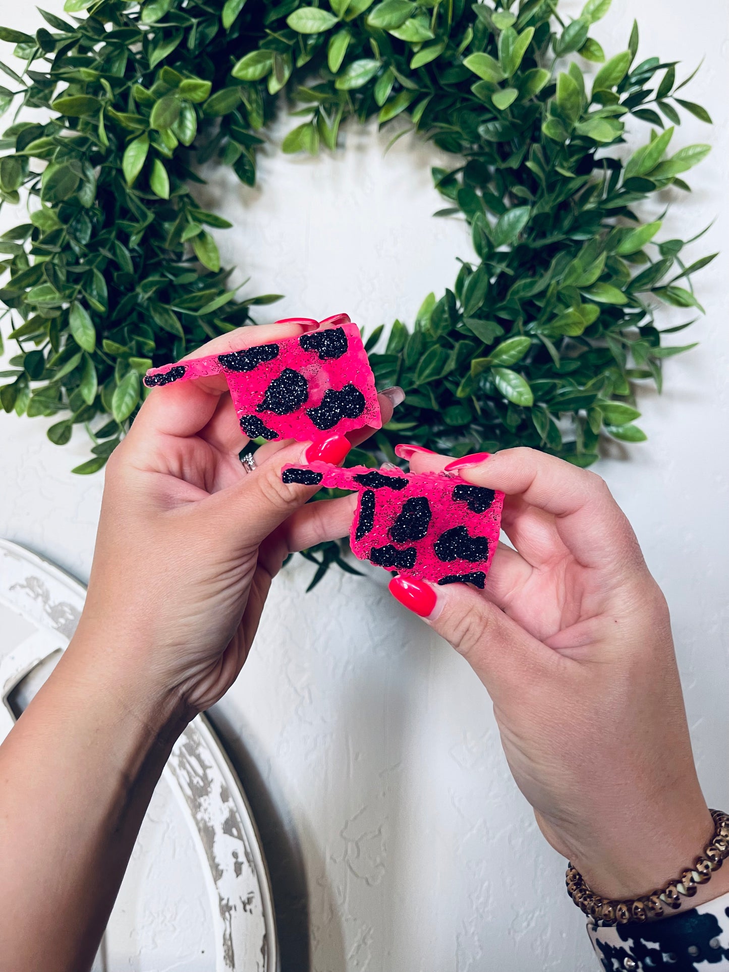 🖤Cow Print Oklahoma Vent Clips🖤