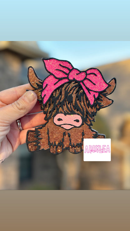 Highland Cow with Bow (put bow color in notes)