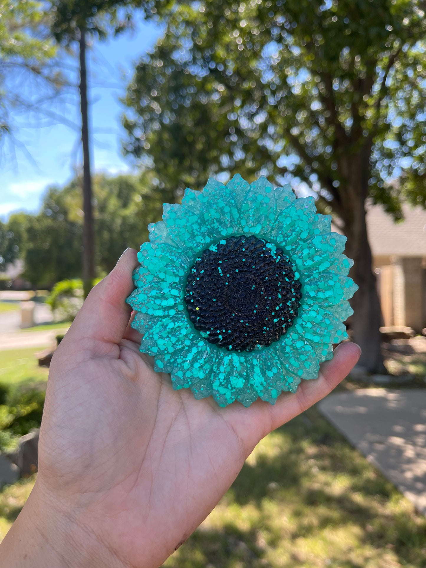 Matte Tiffany Glitter Sunflower