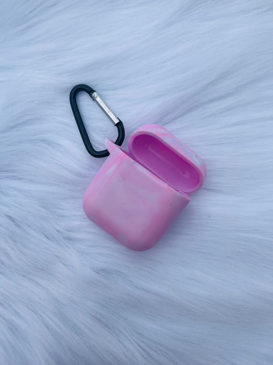 💗Light Pink Marble Silicone AirPods Case💗