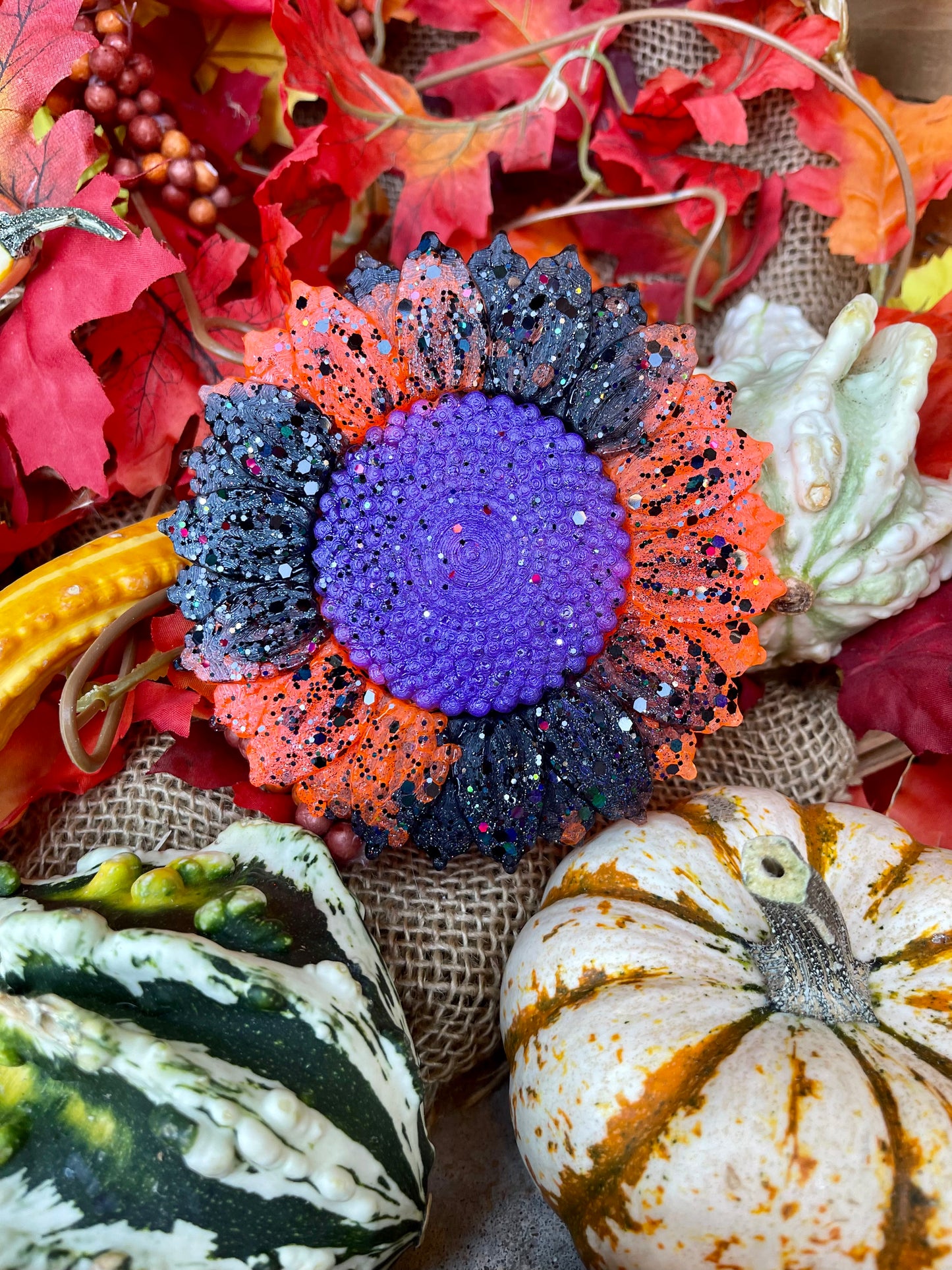 🖤💜🧡Halloween Sunflower🧡💜🖤