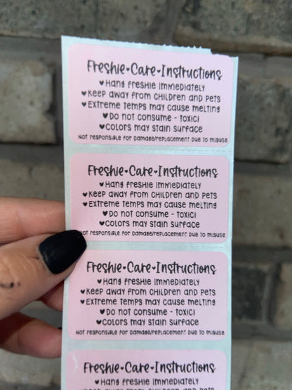 💗Freshie💗Care💗Instructions💗