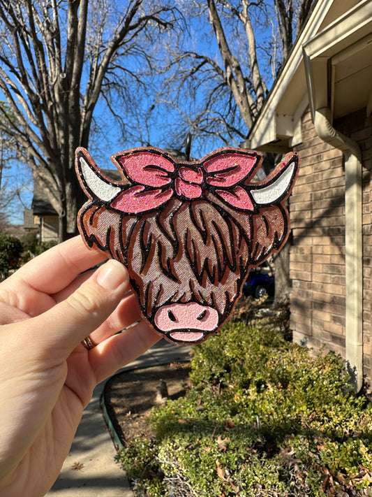 Highland Cow with bow