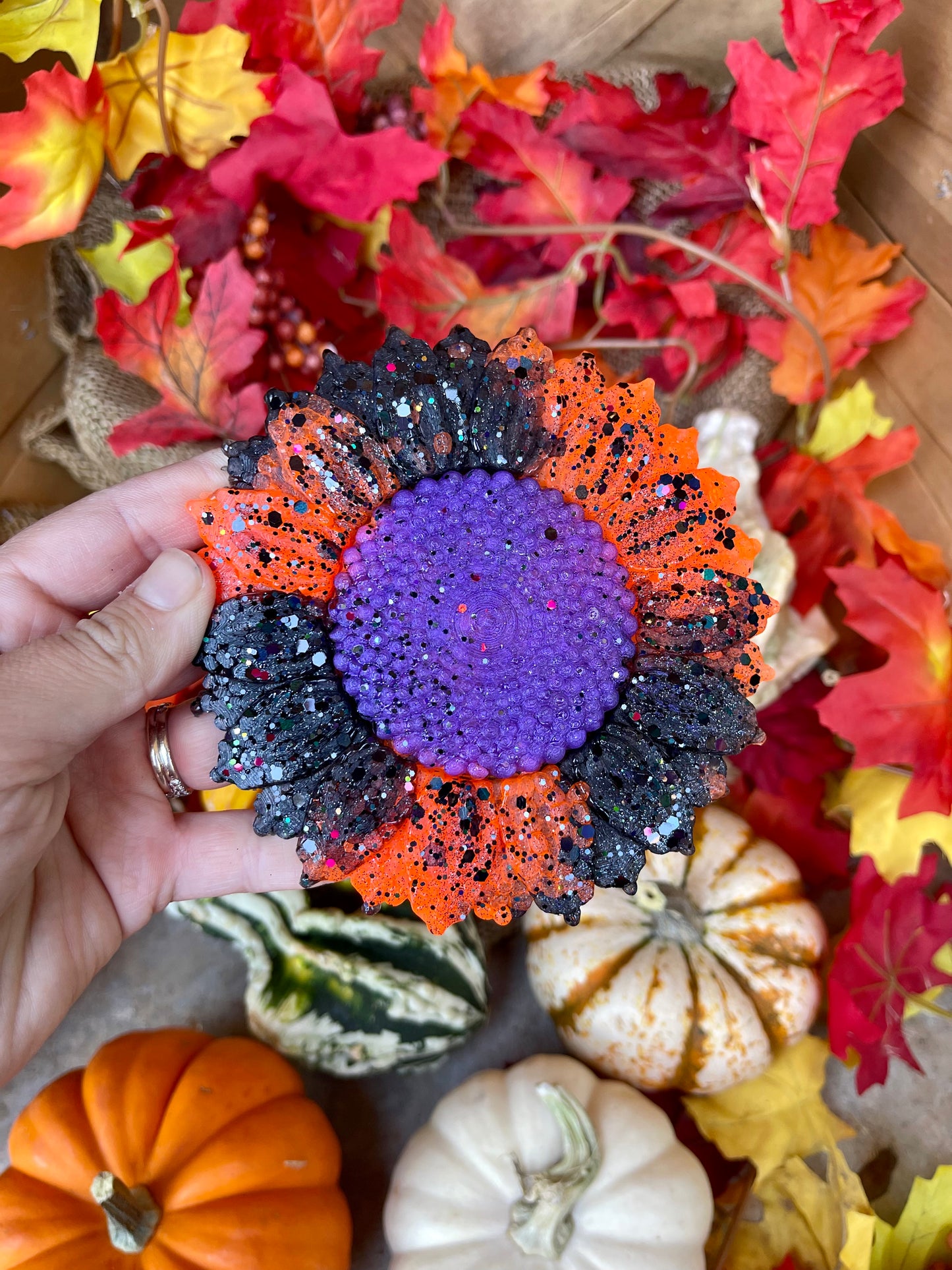 🖤💜🧡Halloween Sunflower🧡💜🖤