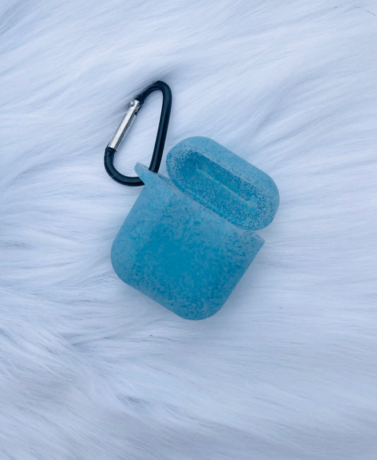 💙Blue Glitter Silicone AirPods Case💙