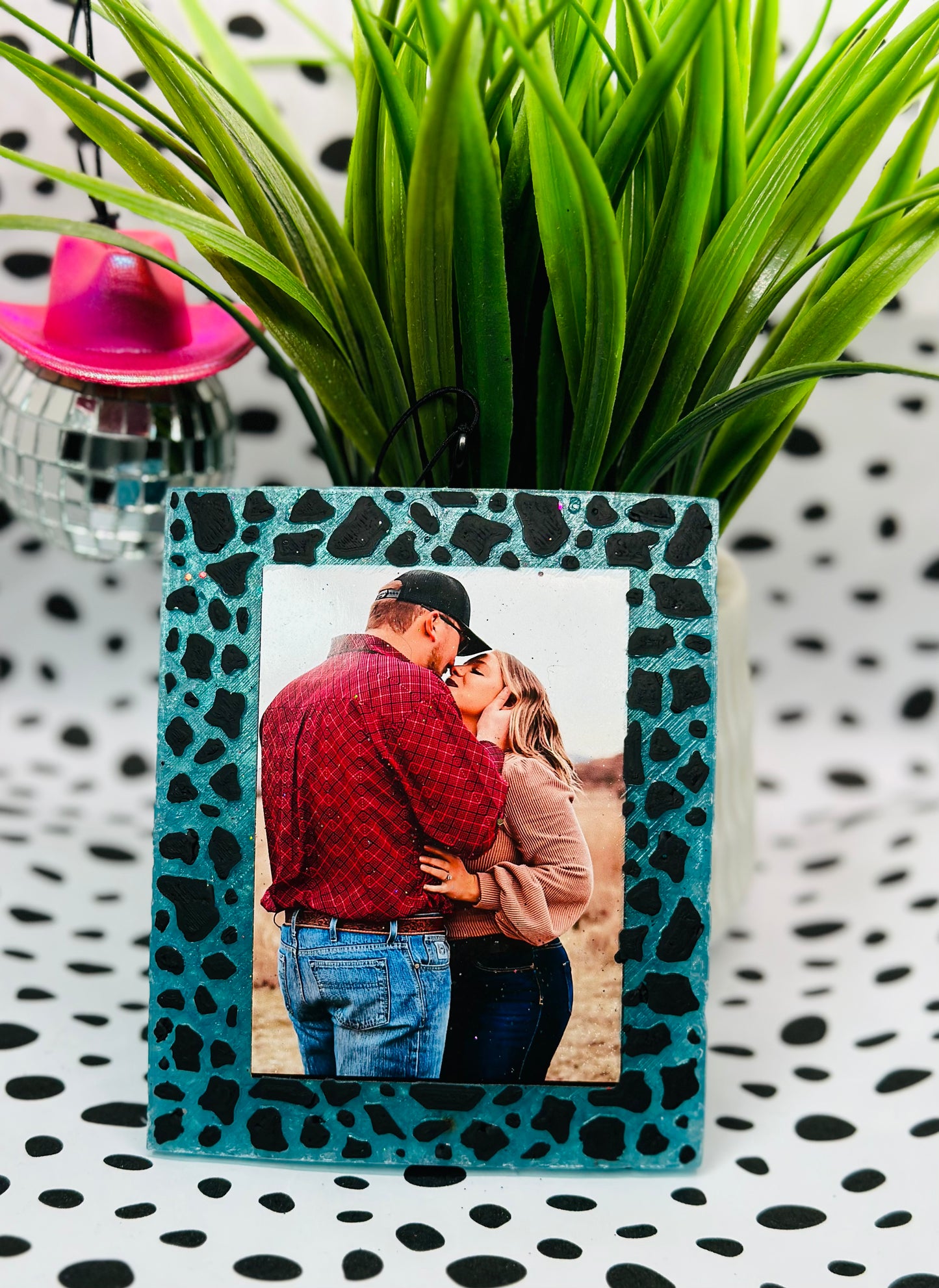 Cow Print Custom Photo Frame (put cow print color in notes)