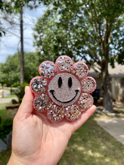 Rose Gold Smiley Face Flower (comes as is)