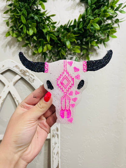 Hearts Aztec Bull Skull